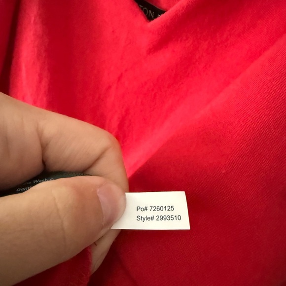 Boston Proper Red Cold Shoulder Top Red - Picture 4 of 5